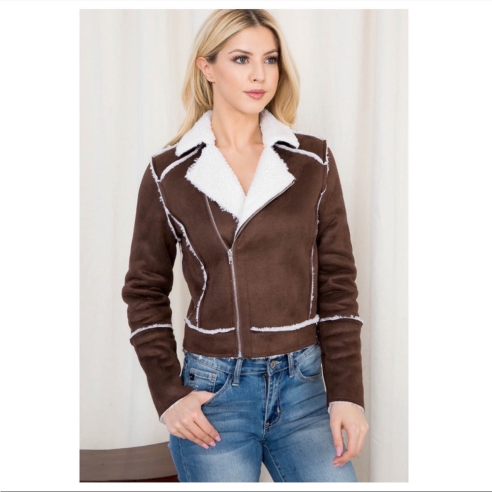 Faux Suede Jacket